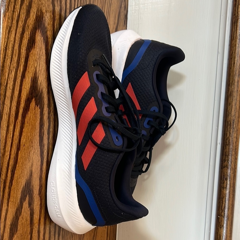 Adidas Men's Navy Blue and Red Running Sneakers - Picture 9 of 9